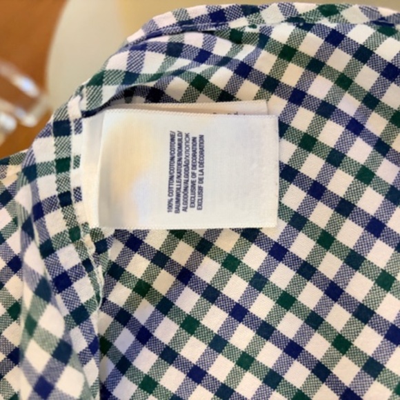 Polo Ralph Lauren Youth Large (14-16) Green & Blue Plaid Button Down Long Sleeve - Picture 5 of 6